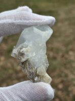 Certified Large 264.05ct Aquamarine Crystal Cluster with Mica – Natural Pakistan Pegmatite Specimen - Image 9