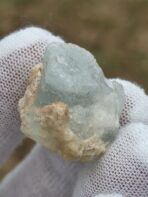 Certified 56.80ct Natural Aquamarine Crystal with Feldspar Matrix – Pakistan Pegmatite Mineral Specimen - Image 2