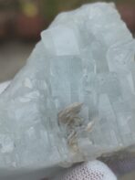Certified 300.35ct Parallel-Growth Aquamarine Cluster with Mica – Natural Pakistan Blue Beryl Specimen - Image 3