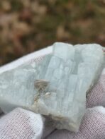 Certified 300.35ct Parallel-Growth Aquamarine Cluster with Mica – Natural Pakistan Blue Beryl Specimen - Image 9