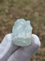 Certified 122.35ct Natural Pakistani Aquamarine Crystal – Untreated Blue Beryl with Feldspar Matrix - Image 6