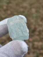 Certified 122.35ct Natural Pakistani Aquamarine Crystal – Untreated Blue Beryl with Feldspar Matrix - Image 7