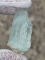 Certified 64.60ct Natural Aquamarine Crystal on Feldspar Matrix – Pakistan Blue Beryl Specimen - Image 2
