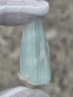Certified 64.60ct Natural Aquamarine Crystal on Feldspar Matrix – Pakistan Blue Beryl Specimen