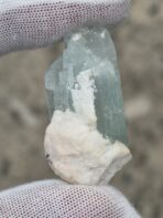 Certified 64.60ct Natural Aquamarine Crystal on Feldspar Matrix – Pakistan Blue Beryl Specimen - Image 6